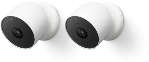 Google Nest Cam - Akkukäyttöinen Ulko/Sisä Turvakamera 2-Pakkaus